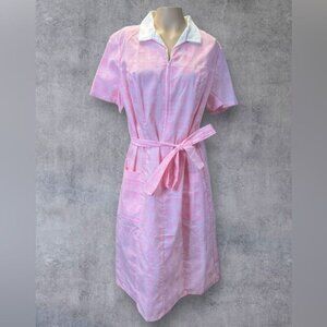 Vintage Pink Plaid House Dress by Housin Around
